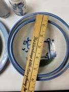 Hadley Pottery Country Scene Horse Cow Cups Plates Bowls S/P