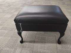 Pickers LOT: Needle Point Foot Stool Storage Brass Log Magazine Rack
