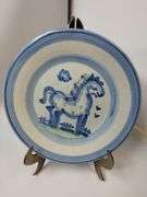 Hadley Pottery Country Scene Horse Cow Cups Plates Bowls S/P