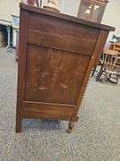 Antique 4 Drawer Mirror Spool Spindle Country Dresser