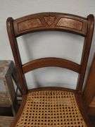 Pickers LOT: Vintage School Chairs Step Ladder Cane Seat Basin