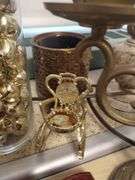 Pickers LOT: Christmas & Gold Brass Decor Vintage Smalls