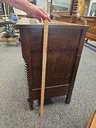 Antique 4 Drawer Mirror Spool Spindle Country Dresser