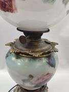 Parlor Lamp Electrified Oil SUCCESS GWTW Base & Shade Matching 23"