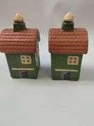Pickers LOT: Farm Barns 5 Canisters Set + Salt Pepper