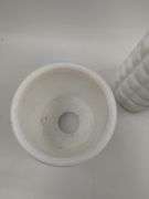 Pickers LOT: Vintage Pressed Pattern Milk Glass Blue Gold Finish