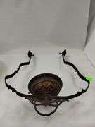 Antique Ceiling Oil Lamp Light Ornate Metal Frame