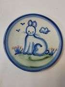 Hadley Pottery Country Scene 6" Bread Snack Plates Rabbit Girls Boy Kite 5pc