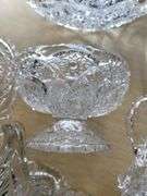 LOT Pattern Glass Wexford Sugar Creamer Cake Pedestal Plate++