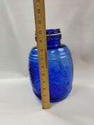 Casadis Milano Cobalt Blue Glass Canister Baril de Fruits Cookie Jar