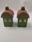 Pickers LOT: Farm Barns 5 Canisters Set + Salt Pepper