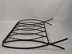 Furniture Metal Magazine Rack & MCM Style Lamp Hammered Metal Copper Look