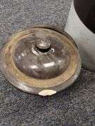 Crock Crown Stoneware 6 Brown Tan Pickle Antique