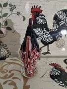 Decor Lot Art Glass ROOSTERs Papier Mache Plates Placemats