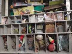Vintage Fishing Lures Tackle Box Full