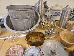 Pickers LOT: Vintage Kitchen Mixing Bowls Canister & Steins