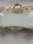 Antique Ornate Vase French Limoges? Gold Green + Nippon Tray