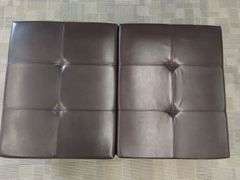 Furniture Ottoman Foot Stool Leather Look Hidden Storage