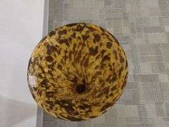 Decor Art Glass 30" Vase Trumpet Floor Vase Leopard Pattern