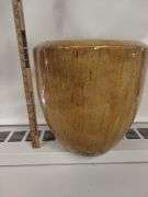 Decor Planter Glazed Stoneware Pottery Drain 15" Heavy
