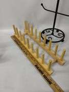 MCM Midcentury Modern Style Dogs Figures Ceramic Mug Tree Plate Rack