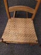 Antique Sewing Rocker Cane Seat 14-15in Seat Height Ladder back