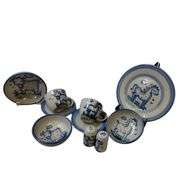 Hadley Pottery Country Scene Horse Cow Cups Plates Bowls S/P