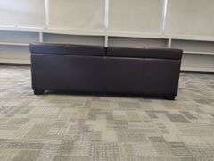 Furniture Ottoman Foot Stool Leather Look Hidden Storage