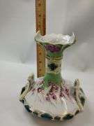 Antique Ornate Vase French Limoges? Gold Green + Nippon Tray