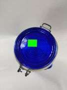 Casadis Milano Cobalt Blue Glass Spaghetti Canister *Chip