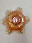 Vintage Pink Depression Glass & Marigold Footed Bowl LOT
