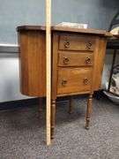 Vintage Martha Washington Style Sewing Cabinet 3 Drawers + Vintage Notions