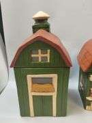 Pickers LOT: Farm Barns 5 Canisters Set + Salt Pepper