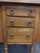 Vintage Martha Washington Style Sewing Cabinet 3 Drawers + Vintage Notions