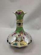Antique Ornate Vase French Limoges? Gold Green + Nippon Tray