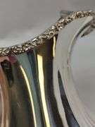 Towle Silverplated Ice Water Pitcher + Mosaic 16" Vase Glass Hand Made