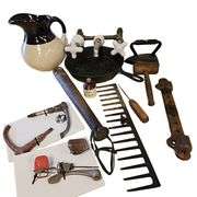 Pickers LOT: Vintage Cast Iron Stoneware & Antique Car Handles
