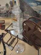 Pickers LOT: Vintage Prints Miniature Shelves Hardware & More