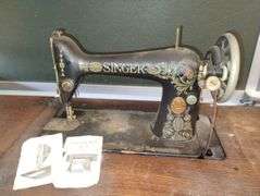 Antique Singer No 66 Sewing Machine Treadle Leather Belt 4 Drawer+Tip Out Table