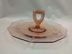 Vintage Pink Depression Glass & Marigold Footed Bowl LOT