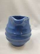 Vintage Antique German Hand Painted Floral Vase & Milk Pitcher Stoneware