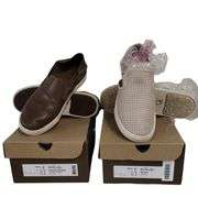 Shoes 2pr 7.5 OLUKAI Pehuea Leather Sneaker Loafers Boxed