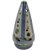 Vintage M A Hadley Pottery Christmas Tree Candle Lamp 9.75in Signed Polka Dot