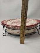 Temptations Casserole Bakeware Old World Lids Bases Ovals  Set of 3