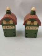 Pickers LOT: Farm Barns 5 Canisters Set + Salt Pepper