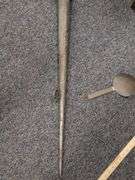 Antique 1830-60s Tin Horn Noise Maker Parade Protest + Primitive Hatchet