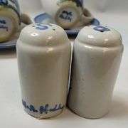 Hadley Pottery Country Scene Horse Cow Cups Plates Bowls S/P