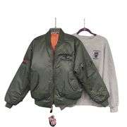 Men's NWT Flight Jacket Team Kiowa Warrior & Wichita Police Department Sweatshirt Sz M