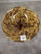 Decor Art Glass 30" Vase Trumpet Floor Vase Leopard Pattern