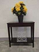 Furniture Plant Stand Wine Table Hidden Storage +Rack Plant